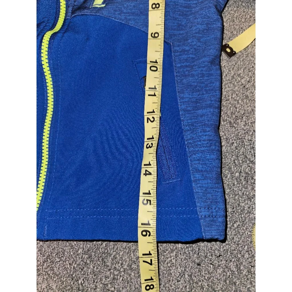 Boys Champion Jacket XS 4-5 Blue Lime Green